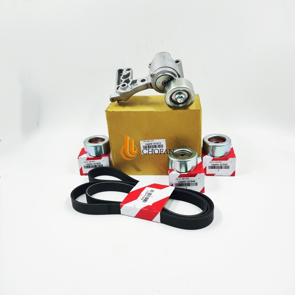 New OEM Toyota V6 4Runner Tacoma FJ Tundra 1GR-FE Belt Idler & Tensioner Kit