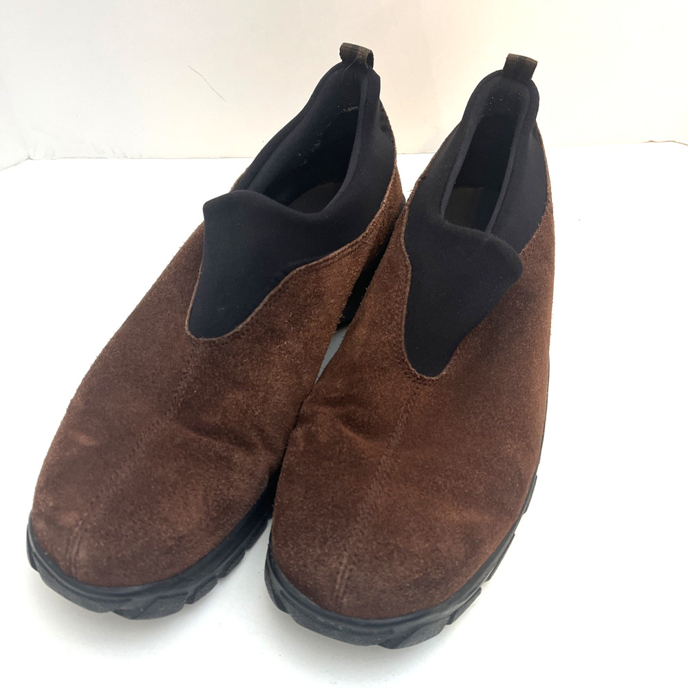 Eddie Bauer Men’s Moc Slip-On 11 M Brown Suede Leather Uppers Comfort Shoes