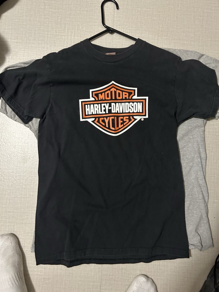 Harley-Davidson Roma Italia Black Men's Graphic Double-Sided T-Shirt