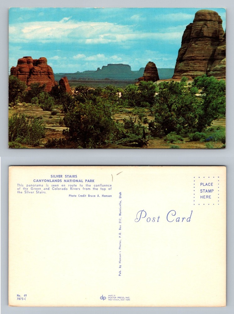 Canyonlands, UT-Utah, Silver Stairs Scene PC Souvenir Vintage Postcard