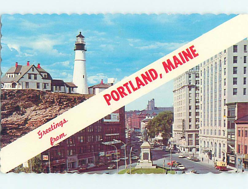 Unused Pre-1980 SHOPS ALONG STREET Portland Maine ME : make an offer ho7268