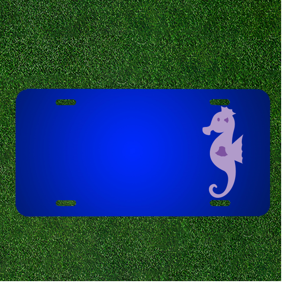 Create Custom Seahorse Ocean Animal License Plate with Personalized Names