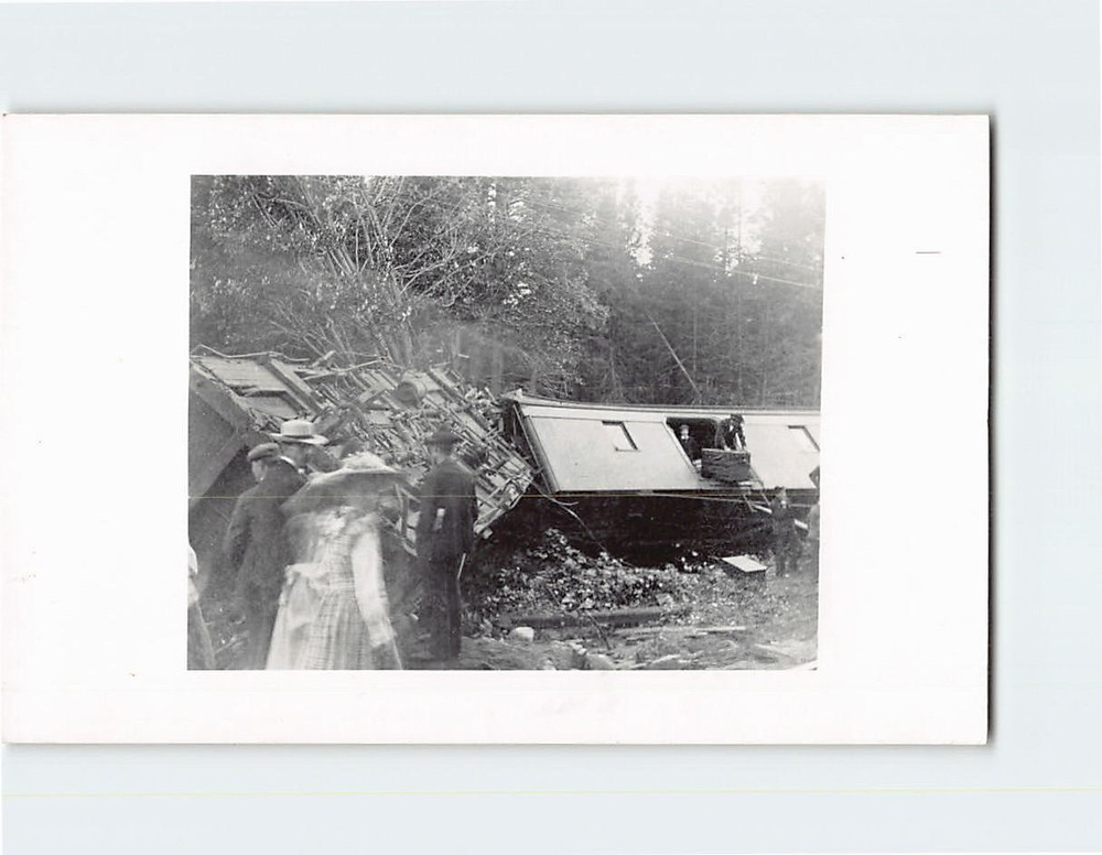 Postcard Train Wreck Scene