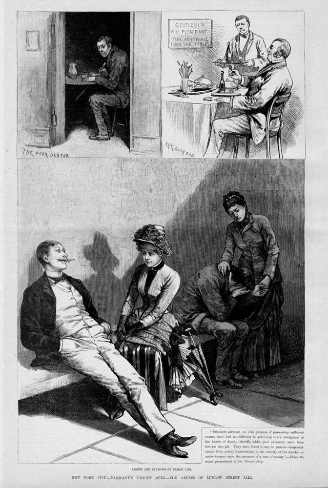 PRISONERS AT LUDLOW STREET JAIL ABUSES TAMMANY'S VICIOUS RULE PRISON LIFE