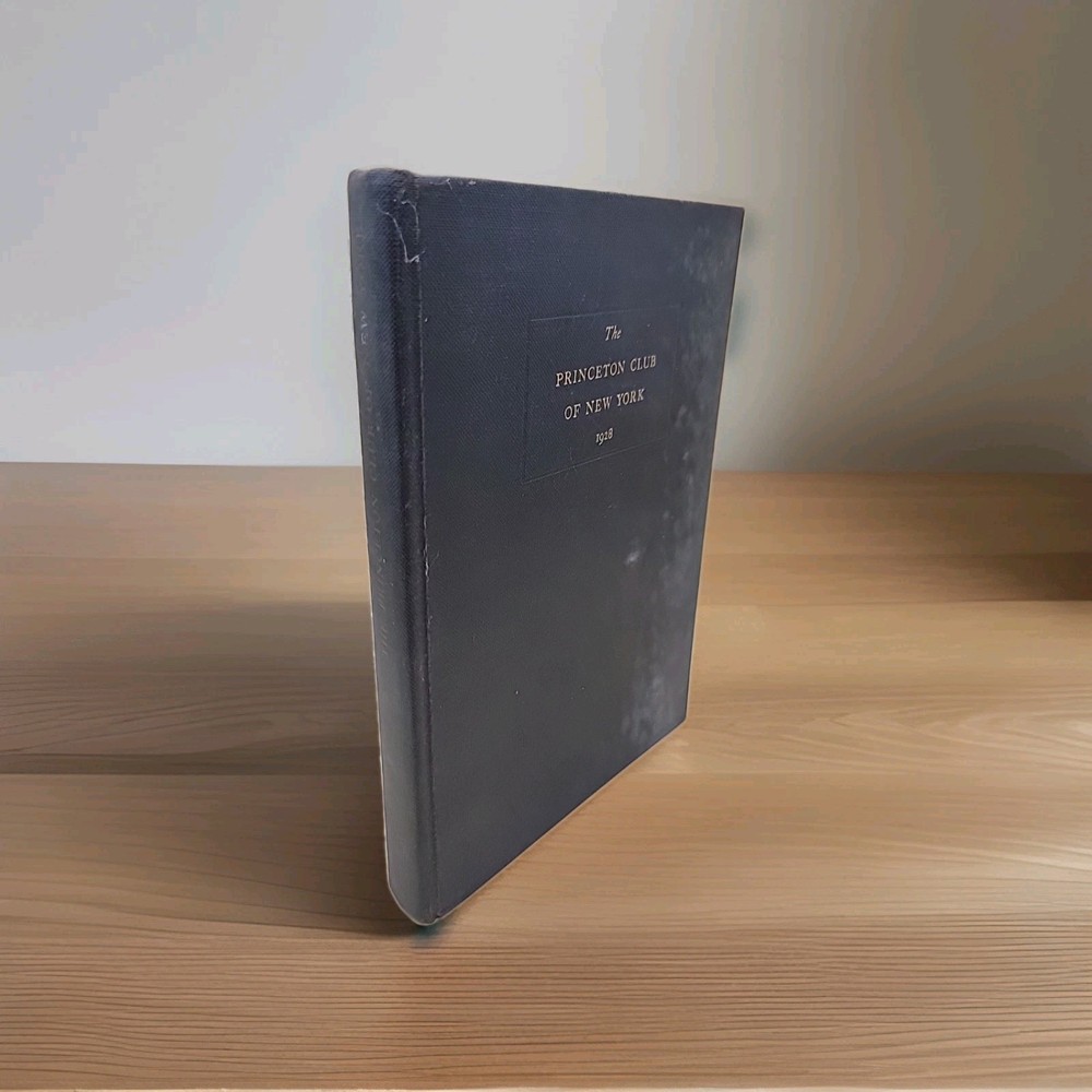 1928 Princeton Club New York Annual Fitzgerald Woodrow Wilson Secret Society