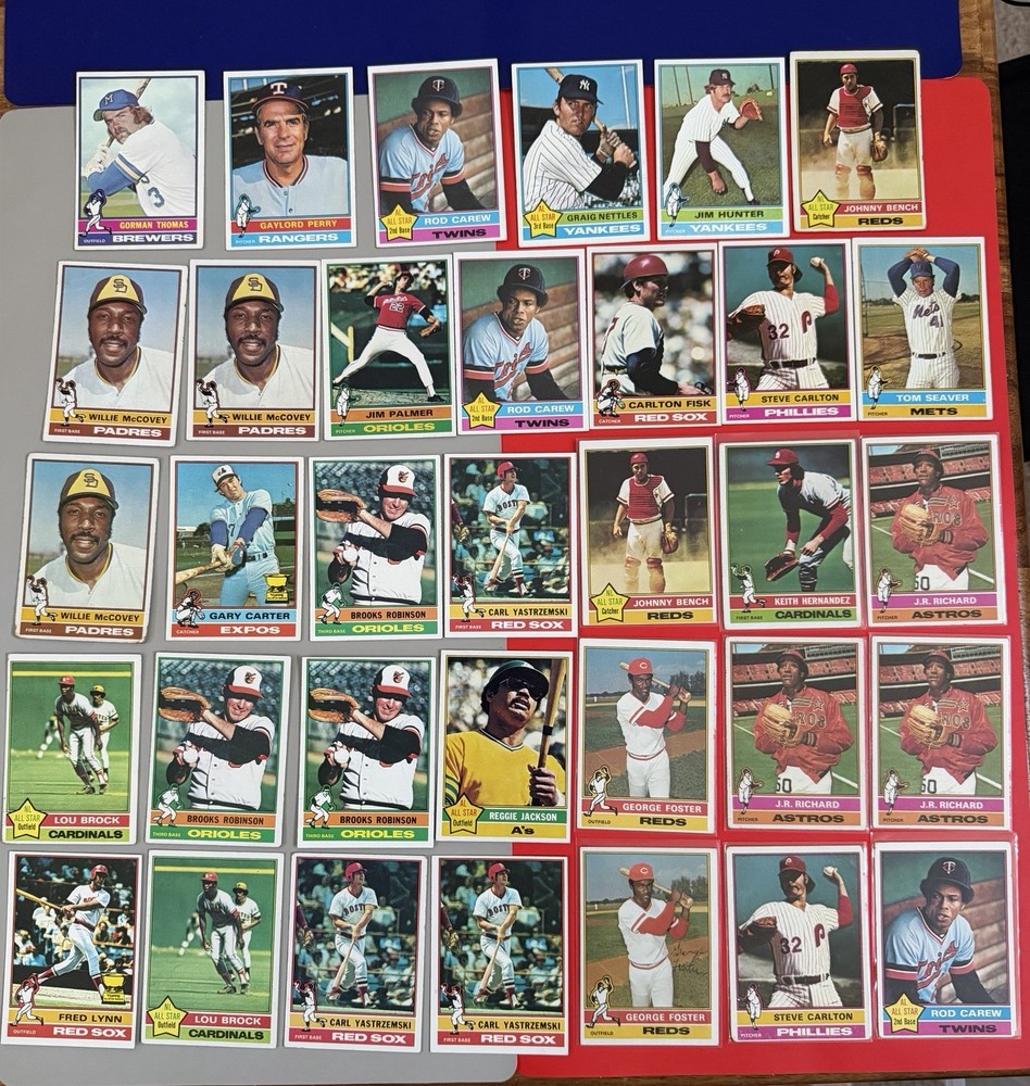 34-1976 Topps Baseball HOF’s/Stars