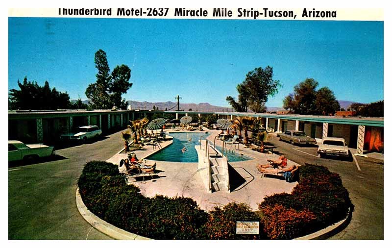 Postcard SWIMMING POOL SCENE Tucson Arizona AZ m/09 AS5413