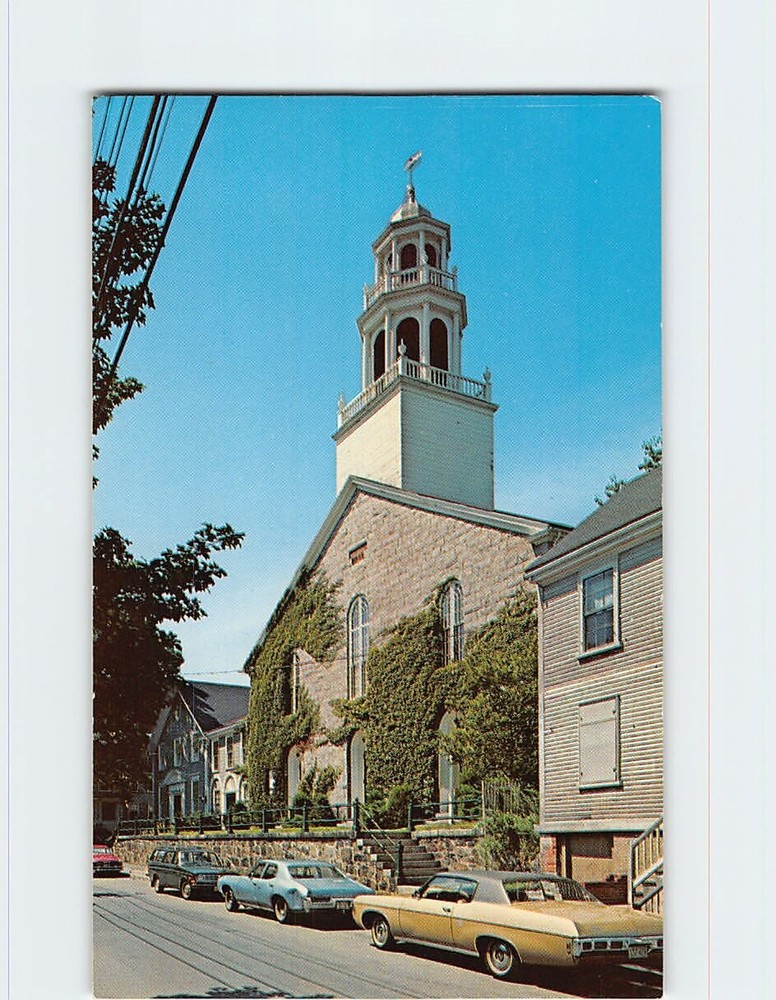 Postcard Old North Church Washington Street Marblehead Massachusetts