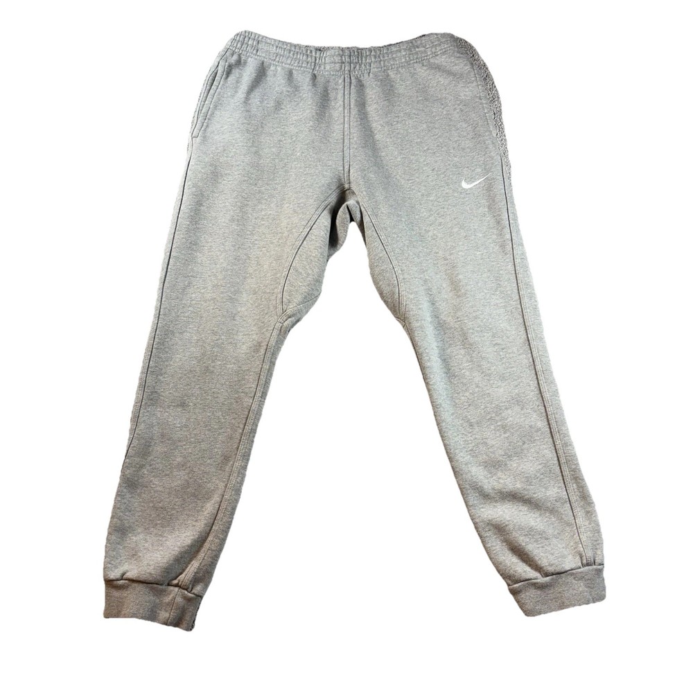 Nike Sweatpants Men's Large Gray Fleece Jogger Athletic Sportswear Gym Training
