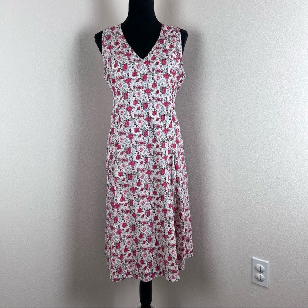 Vintage Dress Womens Small Mini 90s Y2K Floral Cottagecore Bohemian Shift Pink