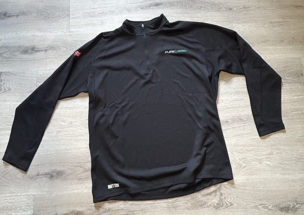 Men's XL Black 1/4 Zip Pullover with Logo by Drift Creek Outdoor Apparel