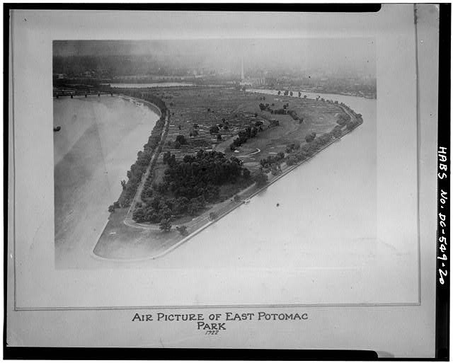Photo:Washington DC East Potomac Park Girl Scout Teahouse Aerial View 1922