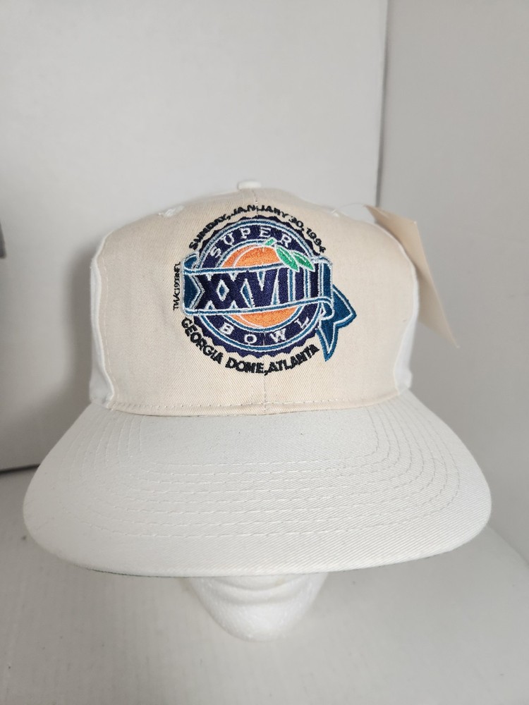 Vintage NFL Super Bowl XXVIII Bills vs Cowboys AJD Snapback Cap Hat - NWT