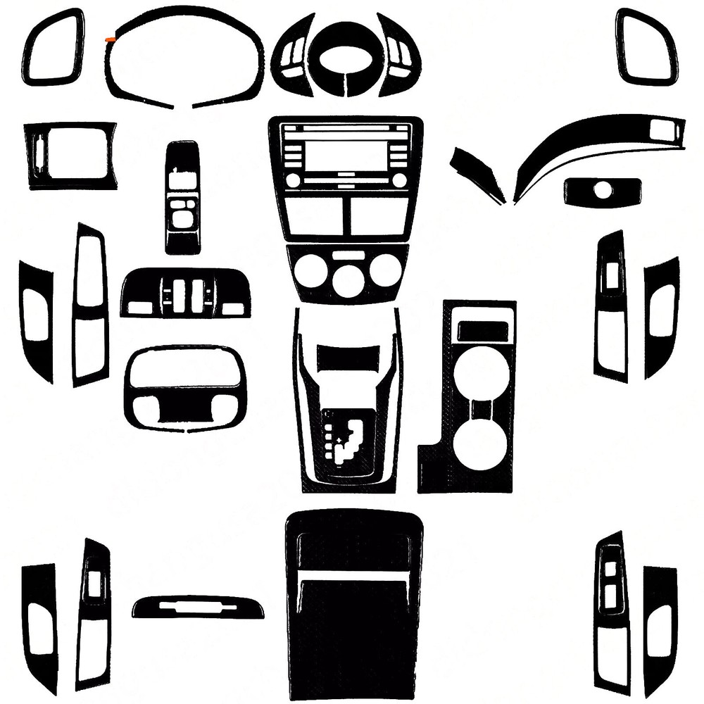 54Pcs Glossy Piano Black Kits Whole Interior Trim For Subaru Impreza WRX 2009-11