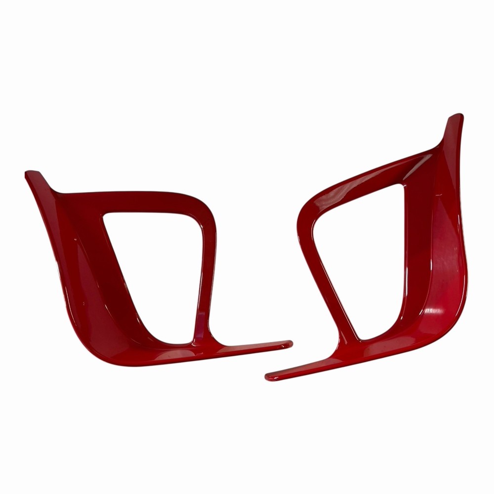 Gloss Red Front Bumper Canards for Abarth 2016-2024 500 595 695 PAIR