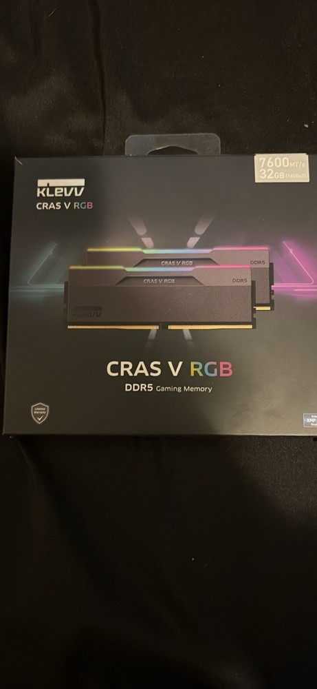 KLEVV CRAS V RGB DDR5 DIMM 32GB (2x16GB) 7600MT/s Unbuffered XMP Ready