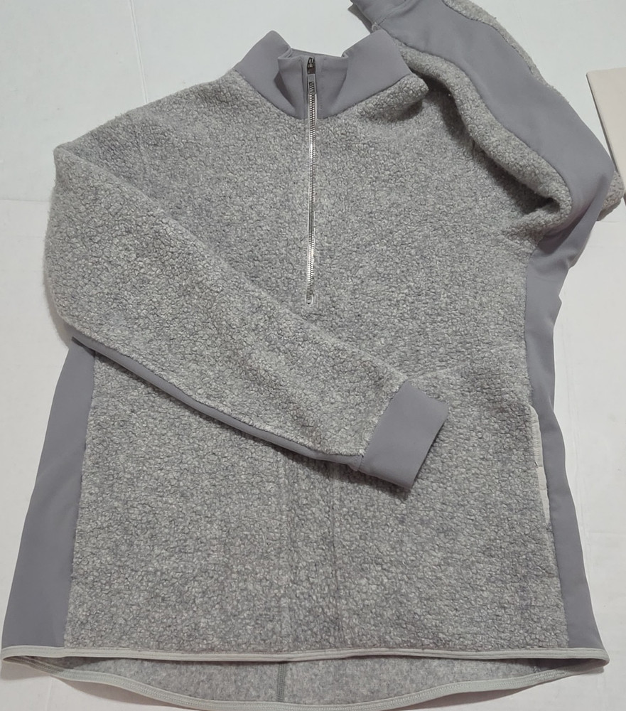 lululemon Women's Gray Fleece 1/2 Zip Pullover Jacket Size 8