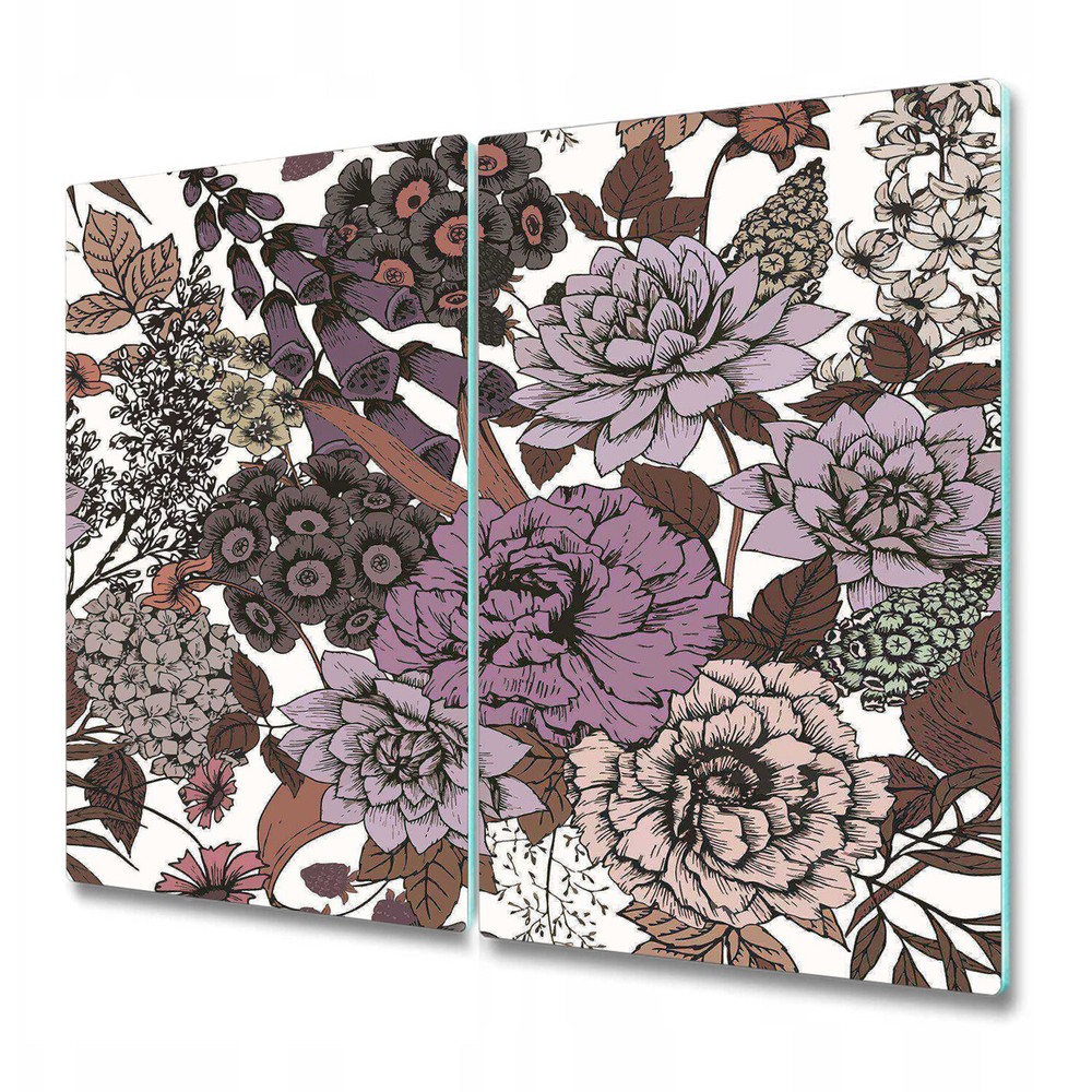 Glass Chopping Cutting Board Mysterial Garden | Dark Painting | 2x30x52