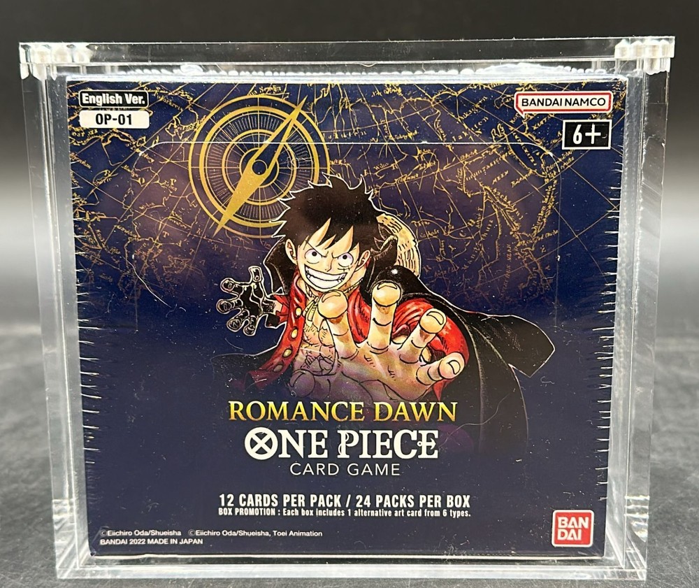 One Piece TCG OP-01 Romance Dawn Blue Bottom Booster Box with Acrylic CasePROBSTEIN is actively accepting consignments !!