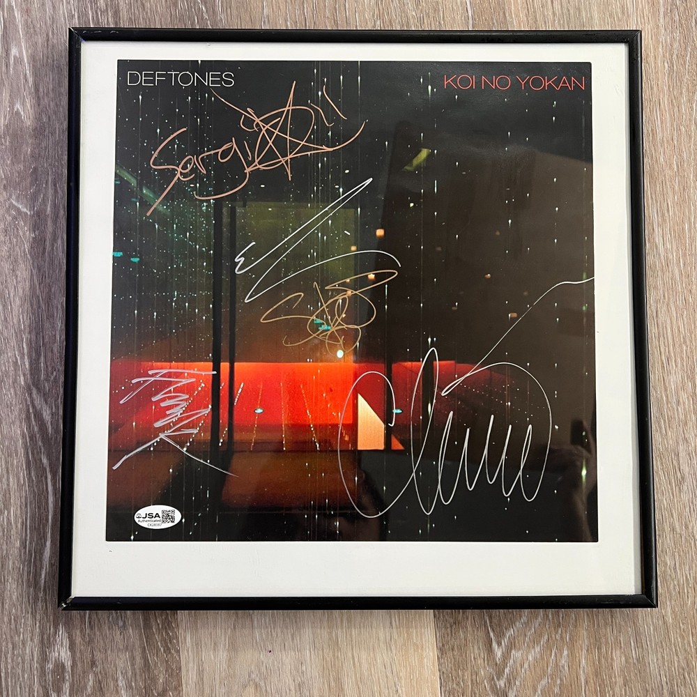 Deftones 'Koi No Yokan' Full Band Signed Autographed Flat [JSA]