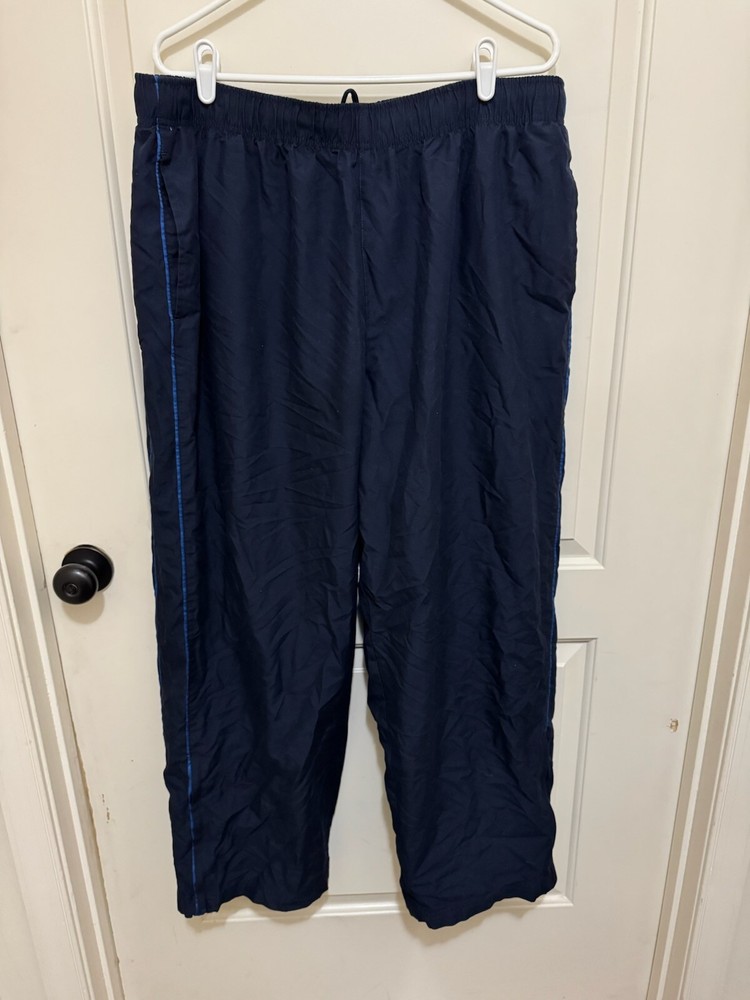 Tek Gear  Size 2XL Blue Men's Loose Fit Windbreaker Track Pants Side Stripes