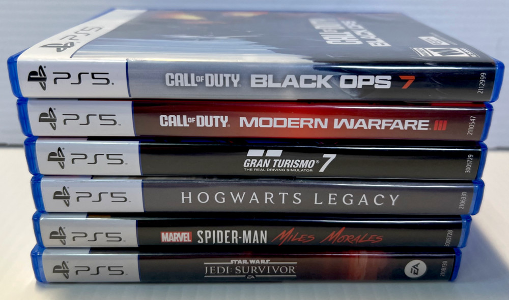 PS5 Playstation 5 Game Lot Bundle Black Ops 7 Gran Turismo Spiderman Hogwarts