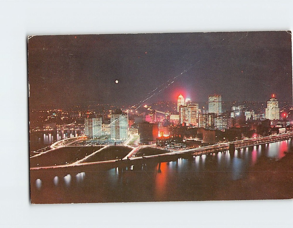 Postcard Downtown Pittsburgh as seen from Mt. Washington Pittsburgh PA USA