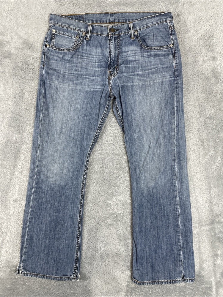 Levis Jeans Men's 35x29.5 (Actual) Blue Slim Bootcut Lightweight Denim Pants