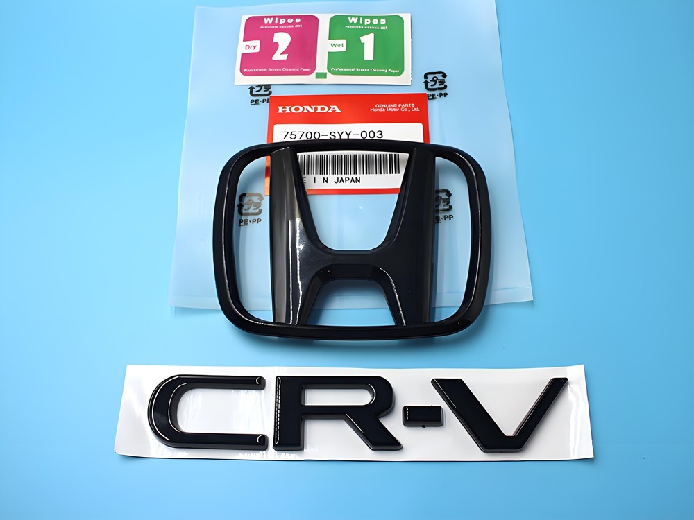 Genuine Style 2PCS Rear Gloss Black Emblem For 2023-2025 Honda CRV