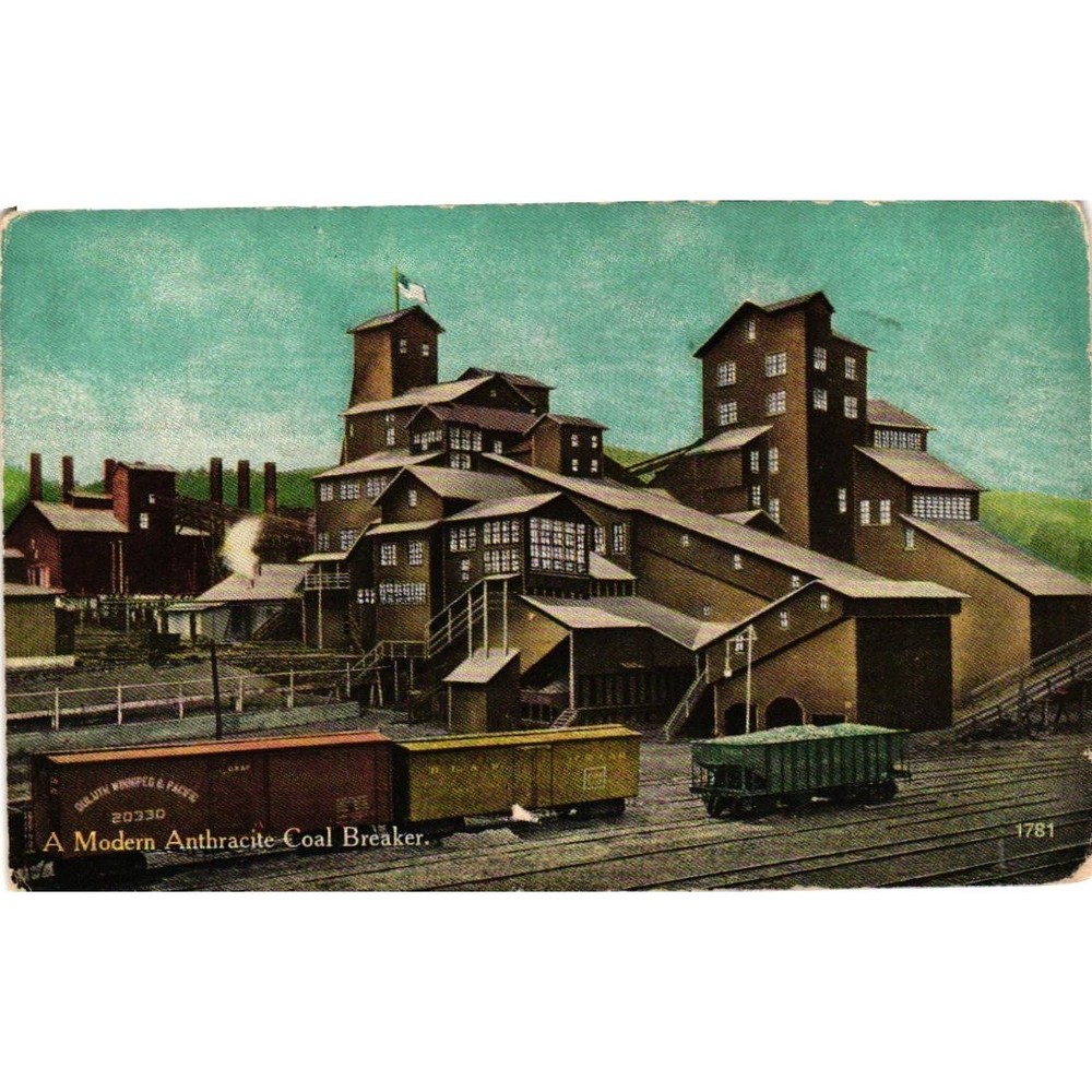 A Modern Anthracite Coal Breaker – Vintage Pennsylvania Industrial Postcard