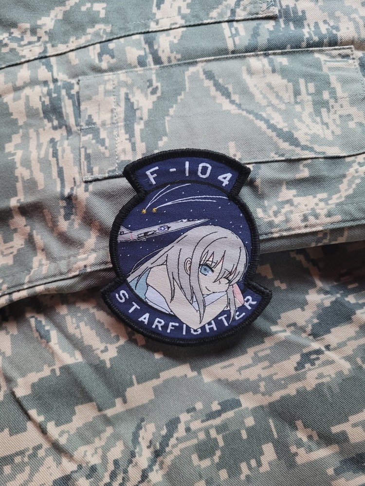 Atamonica - F-104 Starfighter Ace Combat USAF anime girl pinup morale war patch-image