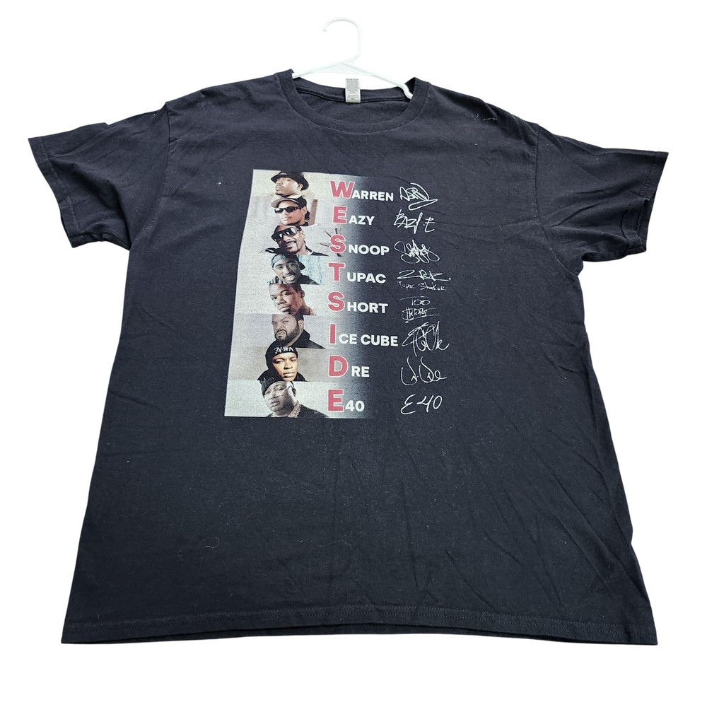 Gildan Shirt Mens Large Black Westside Rap Legends Graphic Tee Hip Hop Music