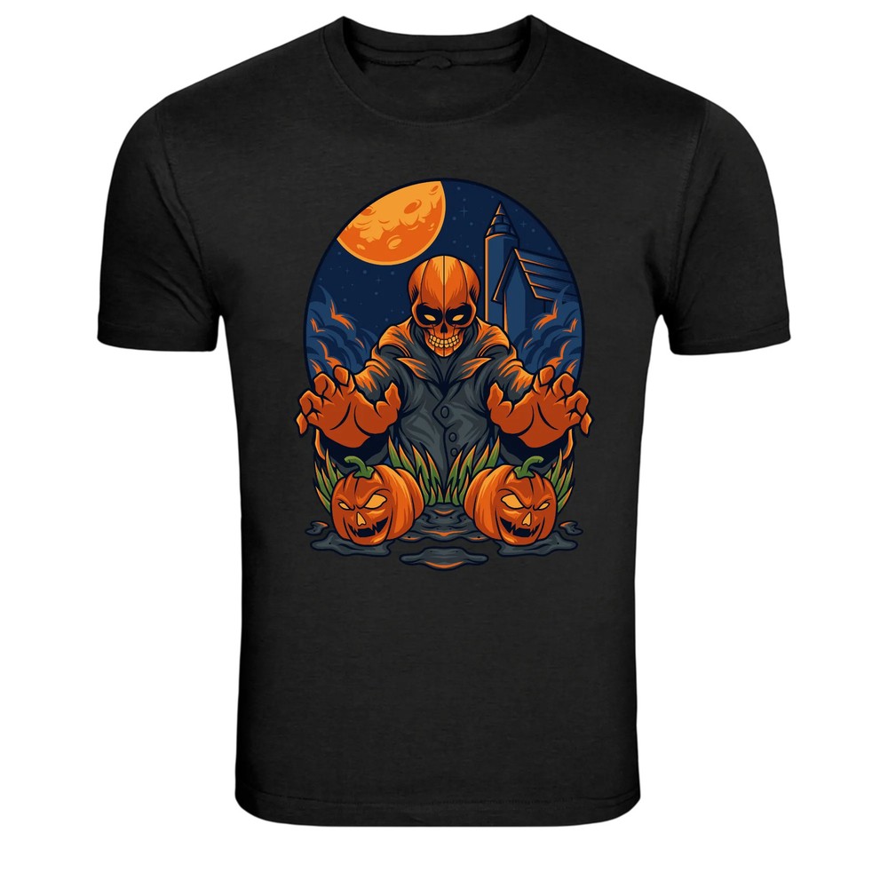 Halloween Pumpkin Scarecrow Horror Night Graphic T-Shirt