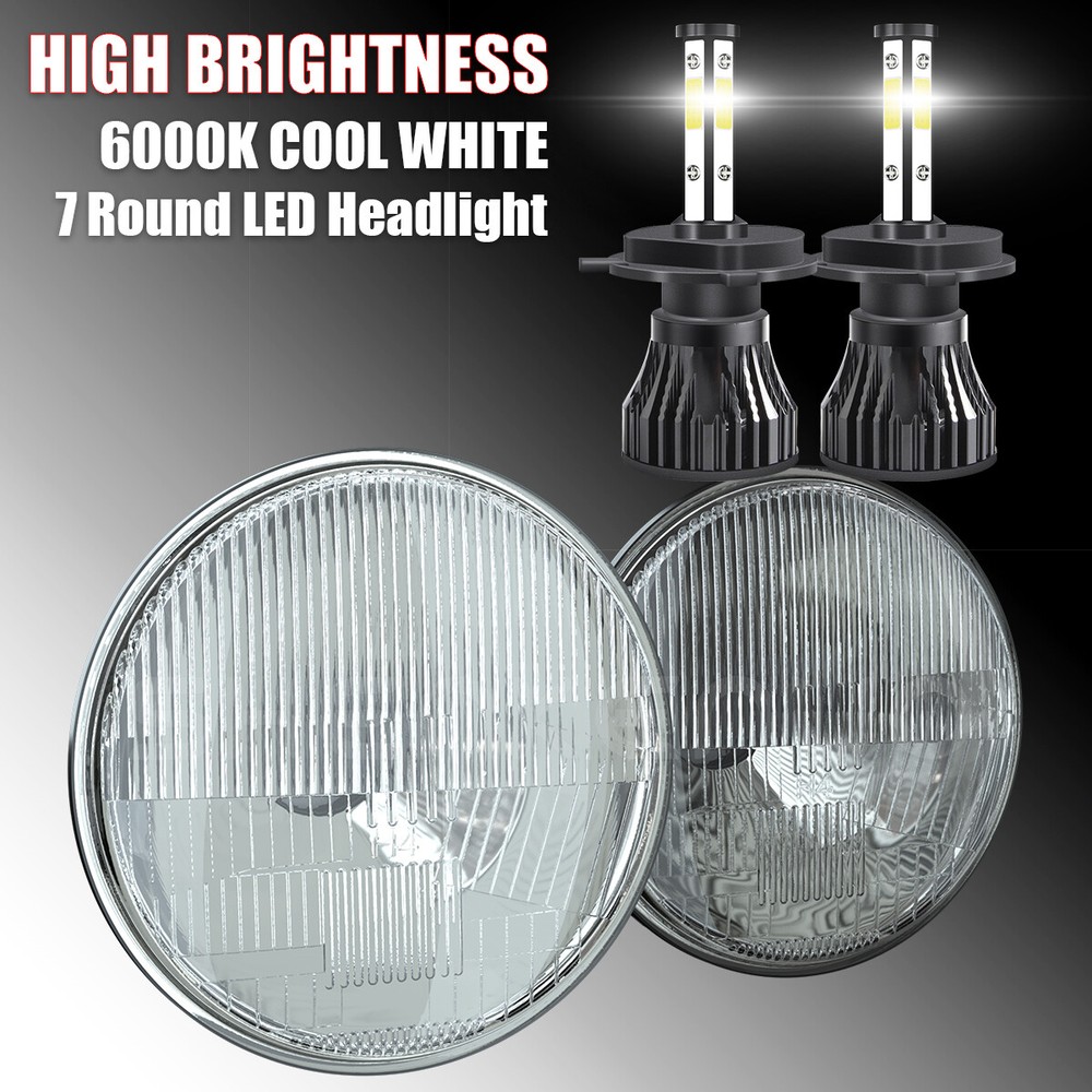 7-Inch Round DOT LED Headlights High Low Beam for Chevy C10 C20 Pickup