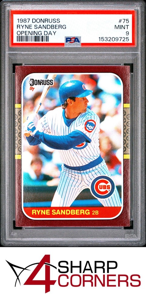 1987 Donruss Opening Day #75 Ryne Sandberg Cubs Hof Psa 94SC offers the industry’s lowest rates. Consign today!