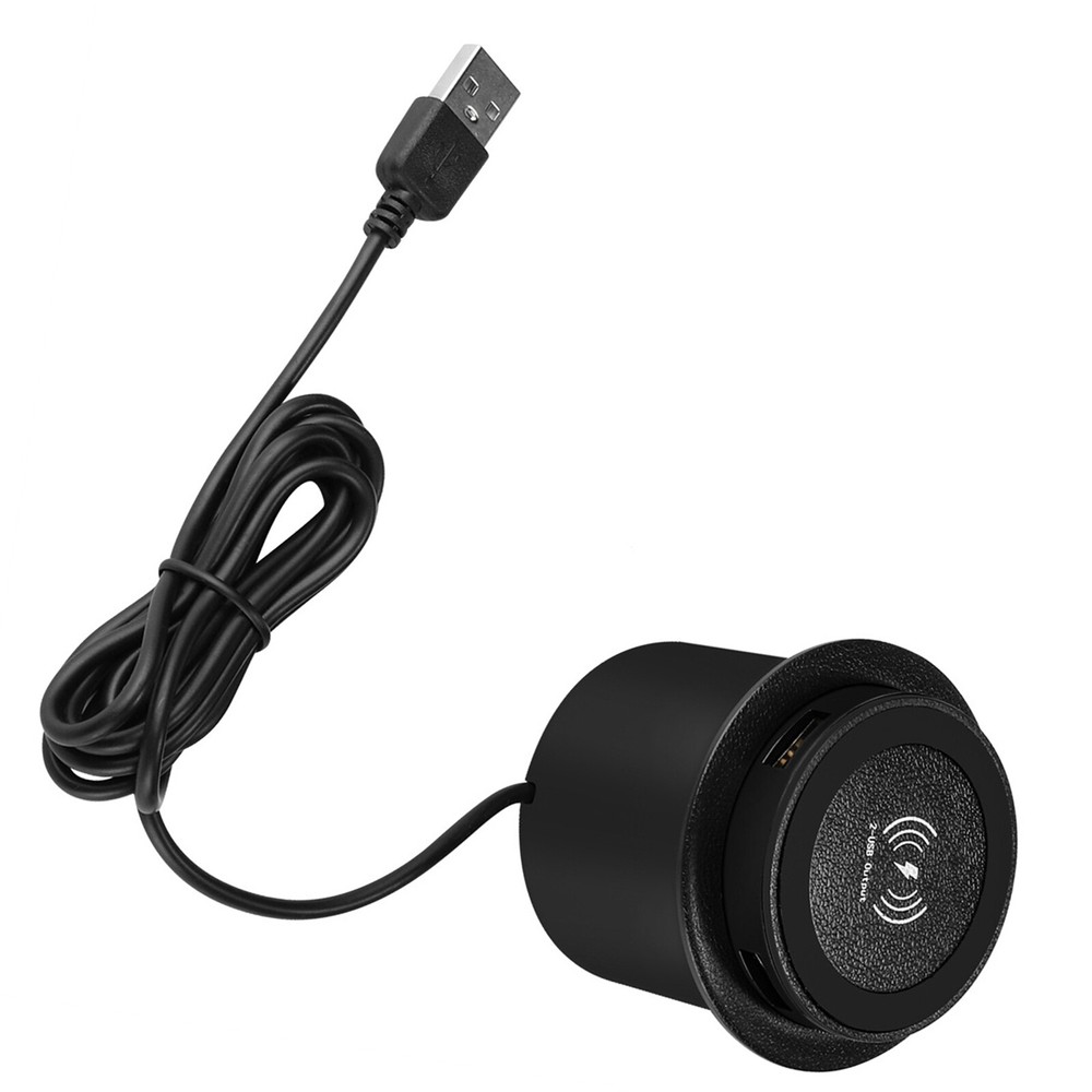 10W Space-Saving USB Embedded Wireless Phone Charger for Desks