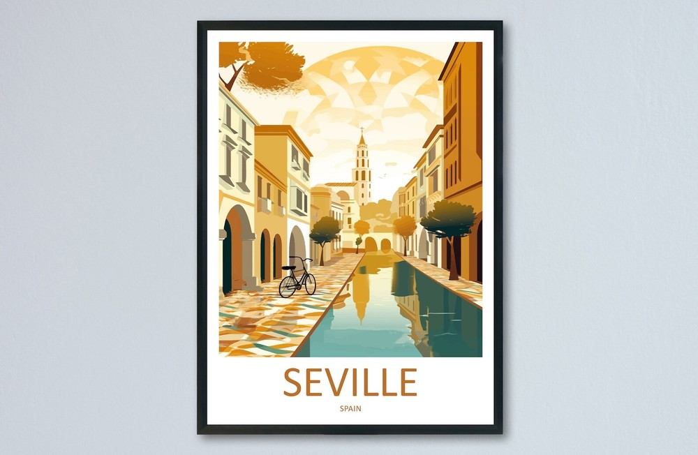 Seville Travel Print Wall Art Seville Wall Hanging Home Dcor Seville Gift Art