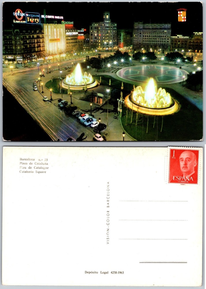 Continental Catalunya Barcelona Spain Postcard