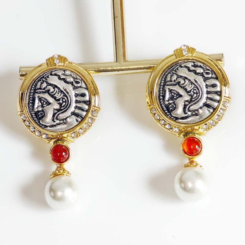 Heidi Daus Retro Coin Drop Earrings for Women - Statement Party Vacation Jewelry Gift