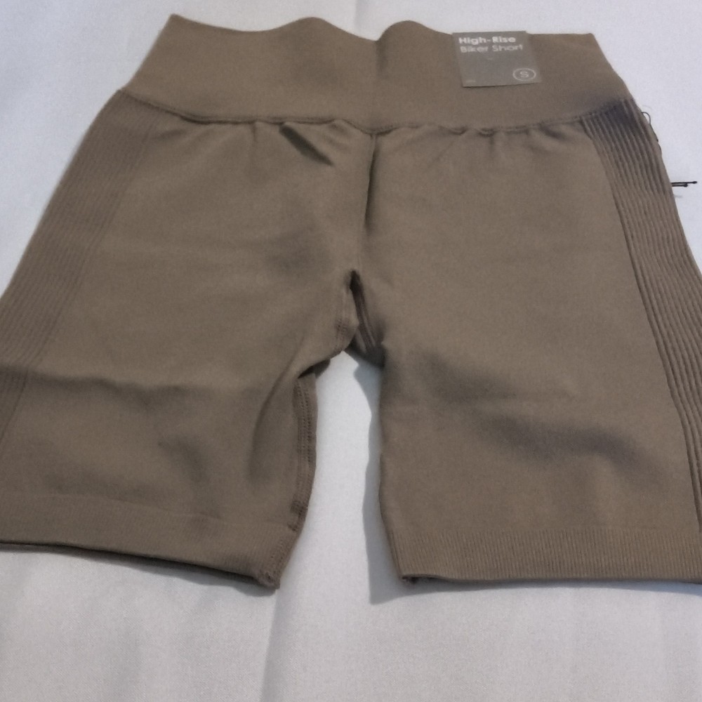 Forever 21 Women's Taupe Knit Biker Athletic Shorts Activewear