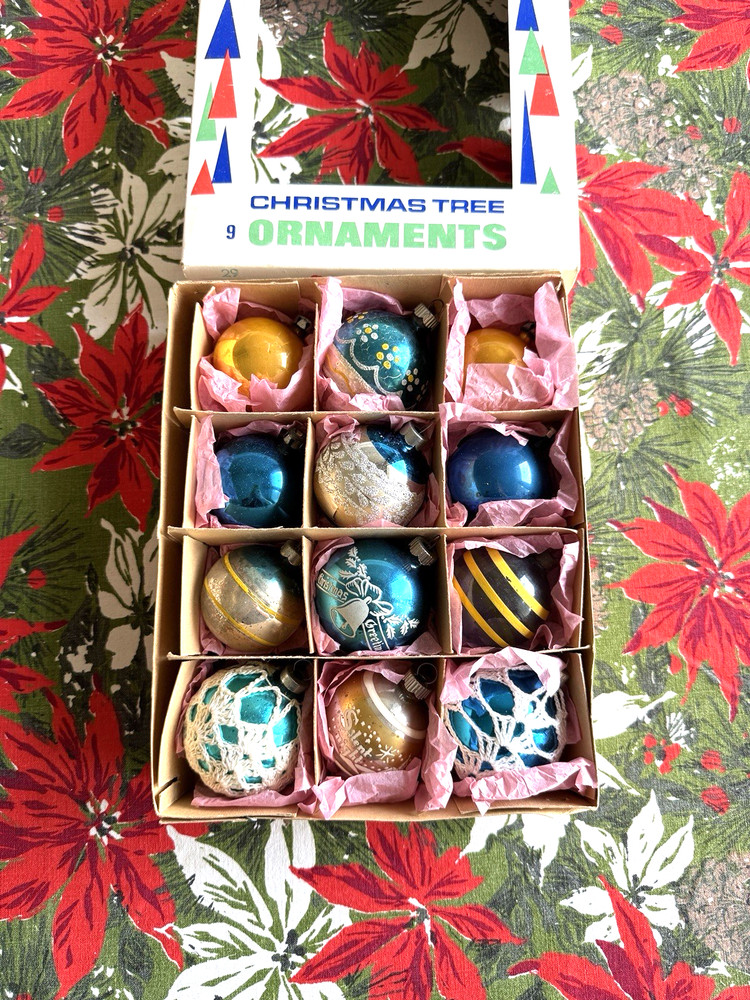 Vintage Mercury Glass Christmas Ornaments (12)