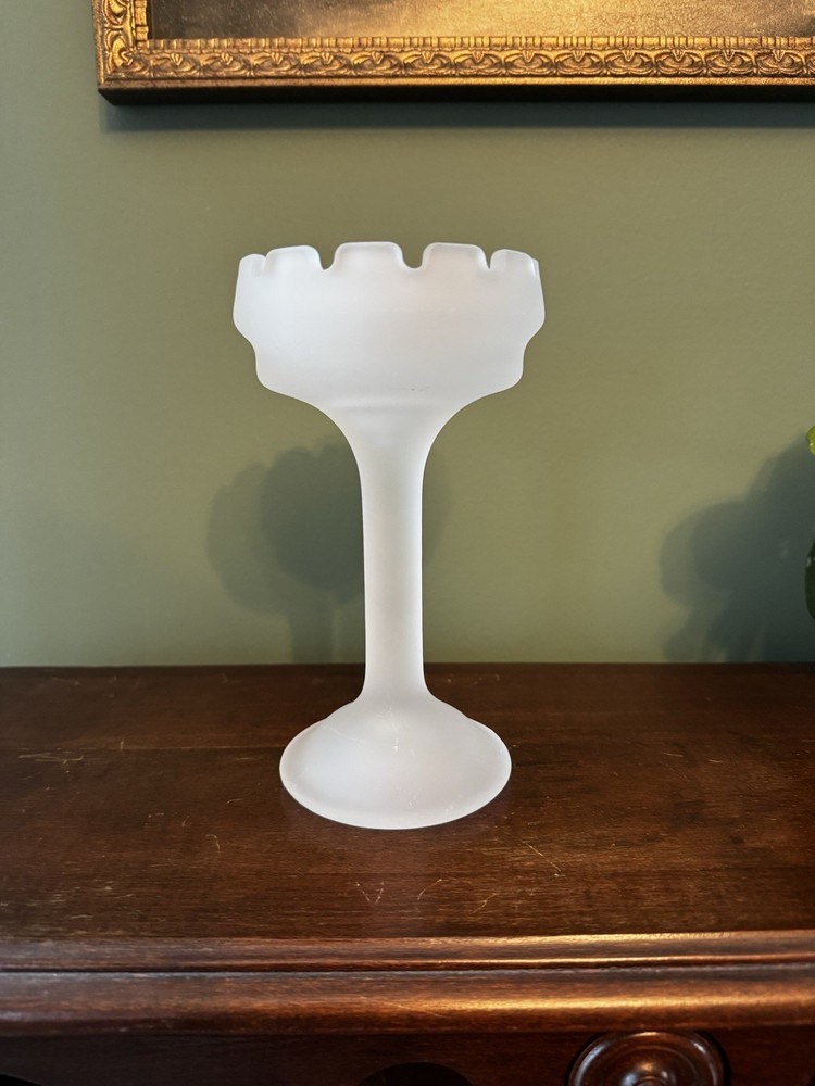 Vintage Frosted Satin Party Lite Fairy Lamp Base