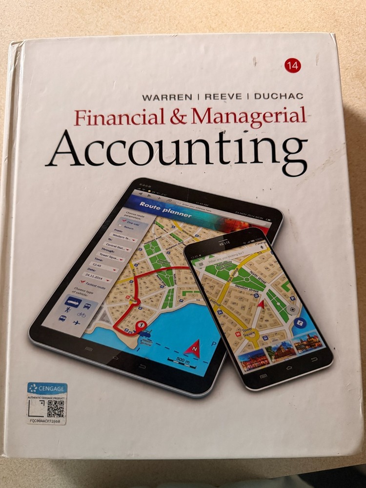 Financial and Managerial Accounting textbook