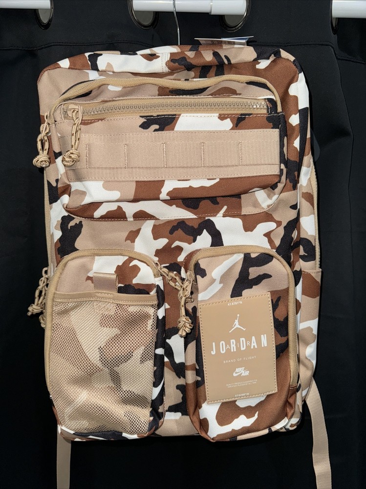 NWT Jordan Air Hesi Backpack Sand Camo Nike Limited Release Urban Utility