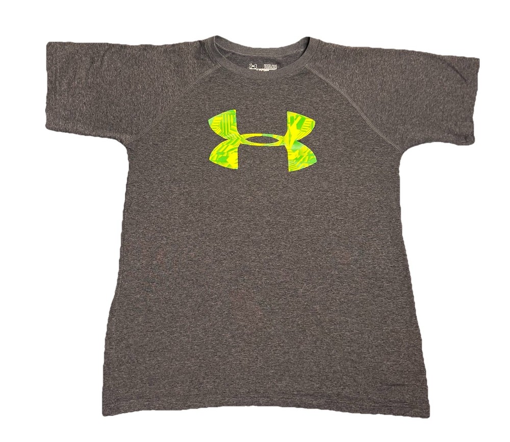 Under Armour Gray And Green T Shirt Little Boys Size Medium