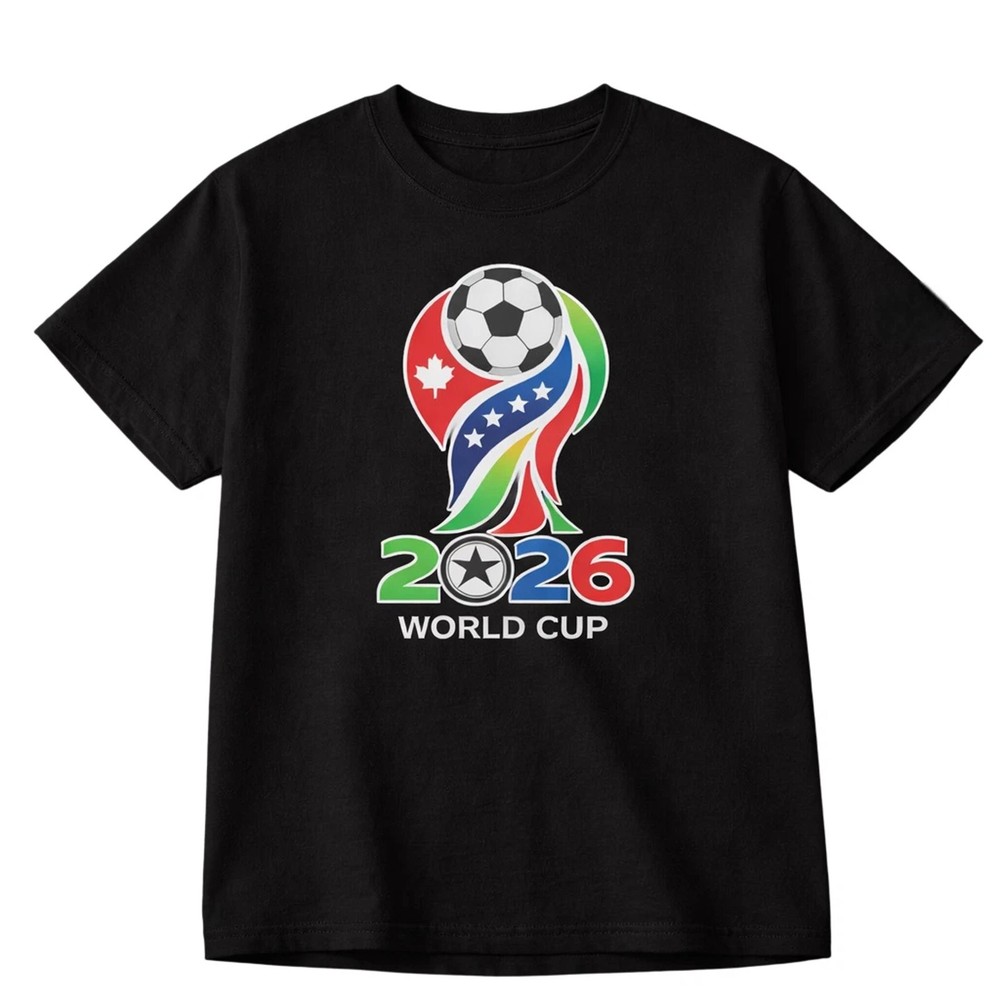 FIFA 2026 World Cup Graphic Tee Mens Soccer Fan T-Shirt USA Football Gift