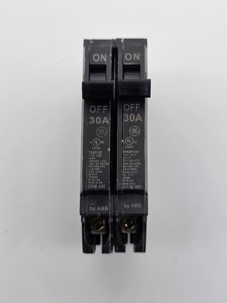 2X GE 30A Circuit Breaker THQP130 Thin Style Single Pole  NEW LOT OF 2