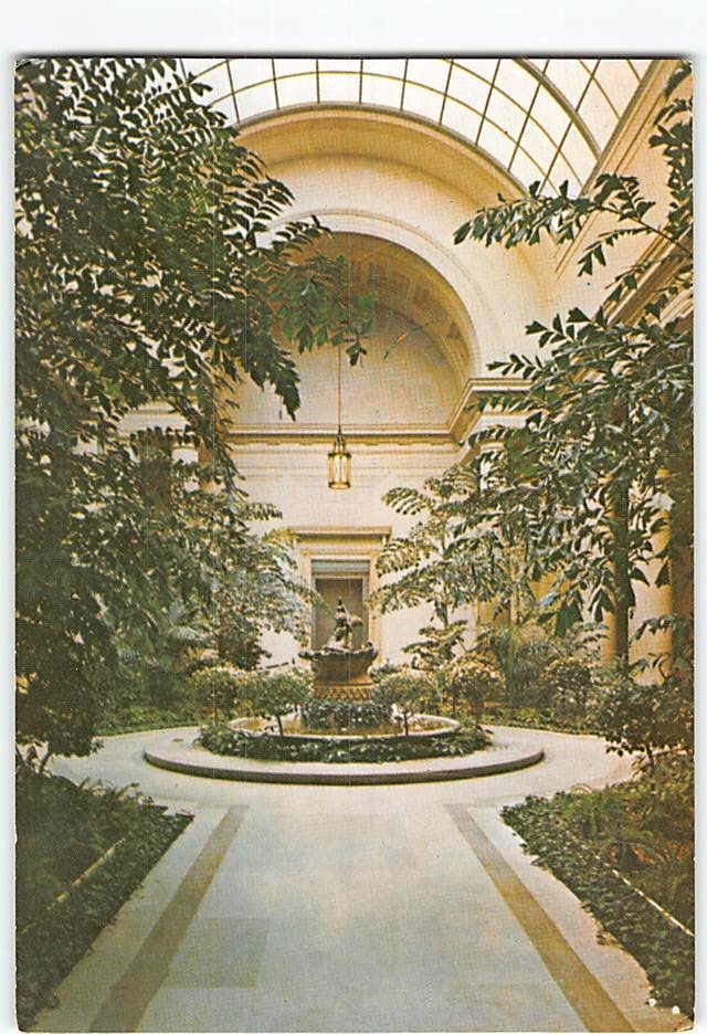 Postcard East Garden Court National Gallery of Art Washington DC USA