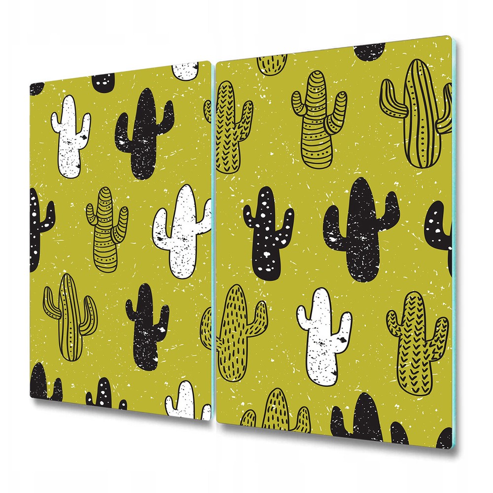 Glass Worktop Saver Kitchen Mexican Cactus for Floral Green Cacti 2x30x52