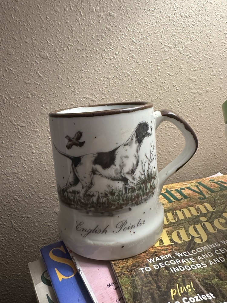 Vintage English Pointer Dog Ceramic Coffee Tea Cup Mug